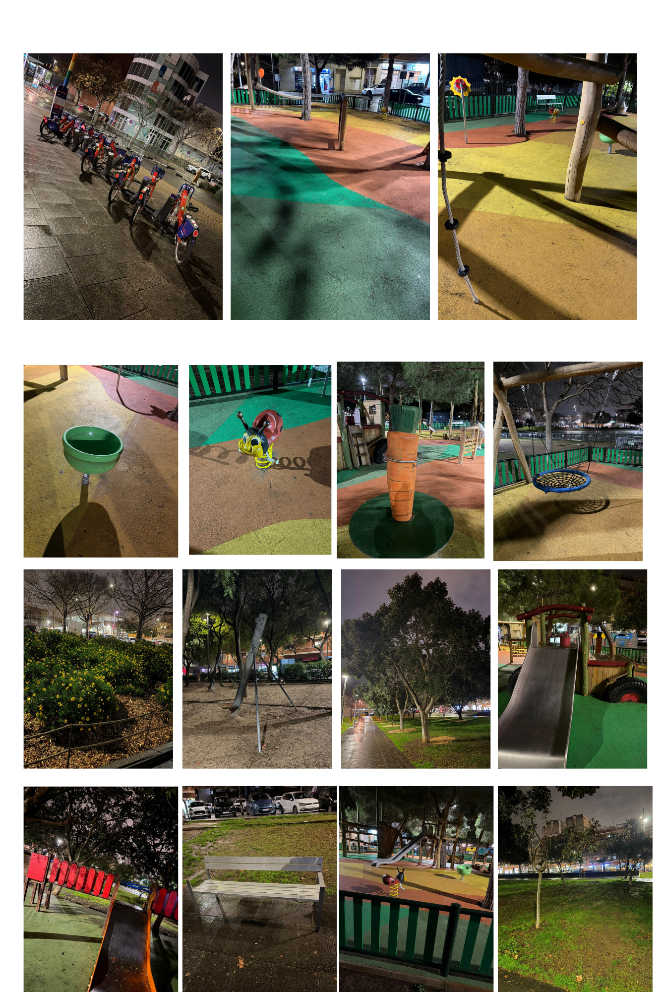 S&oacute;n fotografies de diferents colors del parc Torrent Ballester.